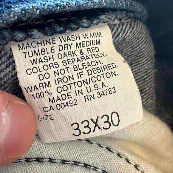 Vintage 80s Lee Riders Mom Jeans Blue Wash Women's 33" Waist Straight Leg Fit - Picture 5 of 5